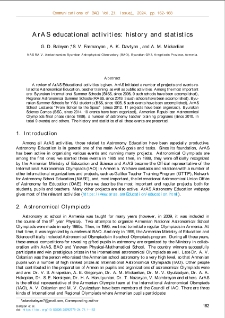 ArAS educational activities: history and statistics