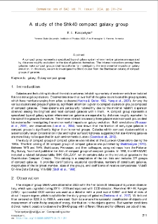 A study of the Shk40 compact galaxy group