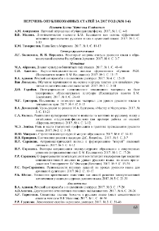 Перечень опубликованных статей за 2017 год (№ 1-6)