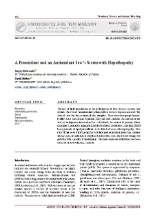 A Prooxidant and an Antioxidant Sow’s Status with Hepathopathy