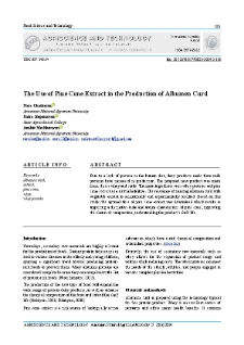 The Use of Pine Cone Extract in the Production of Albumen Curd
