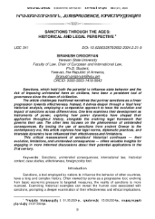 Sanctions through the Ages: Historical and Legal Perspective
