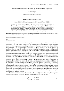 New Resolution of Klein Paradox by Modified Dirac Equations