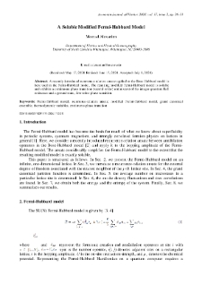 A Soluble Modified Fermi-Hubbard Model