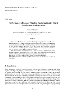 Performance of Linear Algebra Factorization in Multi-Accelerator Architectures