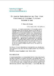 Differential Subordination and Coefficient Functionals of Univalent Functions Related tocosz
