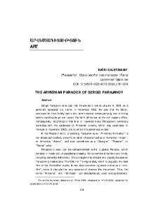 The Armenian Paradox Of Sergei Parajanov
