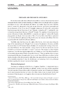 The date and the route of Exodus