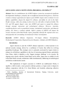 Japan Joins Aukus: Motivations, Progress, And Impact