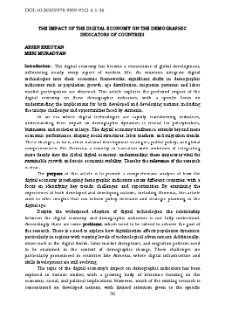 The impact of the digital economy on the demographic indicators of countries