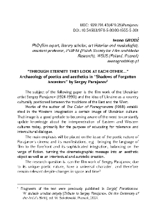 Through eternity they look at each other… Archaeology of poetics and aesthetics in “Shadows of Forgotten Ancestors” by Sergey Parajanov