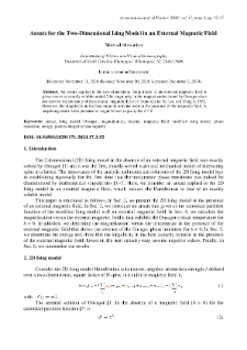 Ansatz for the Two-Dimensional Ising Model in an External Magnetic Field