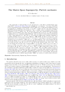 The Master-Space Supergravity: Particle mechanics