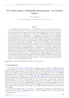 The Master-Space Teleparallel Supergravity: Accelerated frames