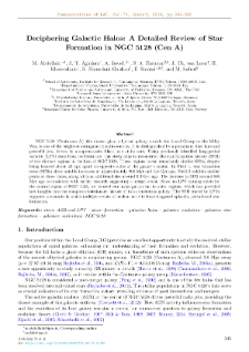 Deciphering Galactic Halos: A Detailed Review of Star Formation in NGC 5128 (Cen A)