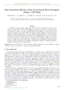 Star Formation History of the Local Group Dwarf Irregular Galaxy, NGC 6822