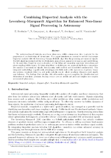 Combining Bispectral Analysis with the Levenberg–Marquardt Algorithm for Enhanced Non-linearSignal Processing in Astronomy