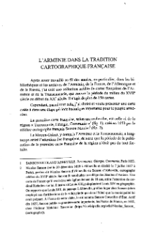 L' Arménie dans la tradition cartographique française
