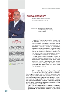 Global Economy: Finding New Ways