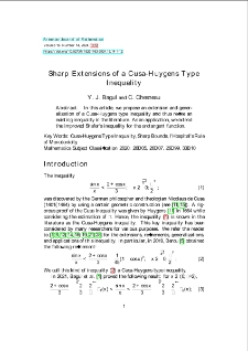 Sharp Extensions of a Cusa-Huygens Type Inequality