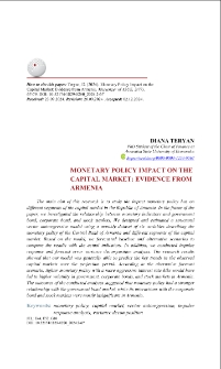 Monetary Policy Impact on the Capital Market: Evidence from Armenia
