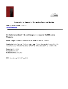 On the Armenian Death Toll and Demographic Impact of the 1909 Adana Massacres