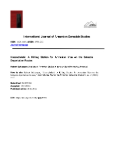 Hasanchelebi: A Killing Station for Armenian Men on the Sebastia Deportation Routes