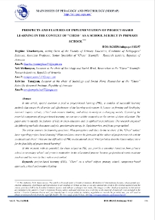 Prospects And Features Of Implementation Of Project-Based Learning In The Context Of "Chess" As A School Subject In Primary School