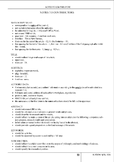 Notes to Contributors