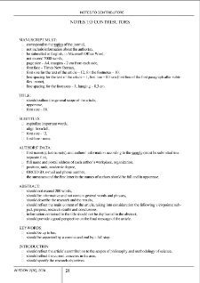 Notes to Contributors