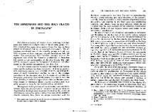 The Armenians and the Holy Places in Jerusalem