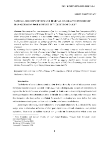National Role Conceptions And Regional Rivalry: The Dynamics Of Iran-Azerbaijan Role Conflict In The South Caucasus