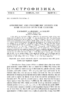 Astrometric And Photometric Studies For Some Selected Open Star Clusters