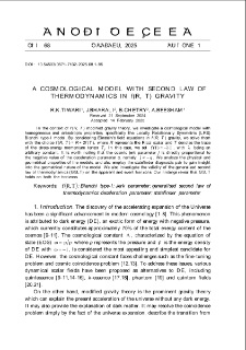 A Cosmological Model With Second Law Of Thermodynamics In F(R, T) Gravity
