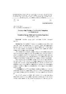 Transition Energy Field and Correlation Equations