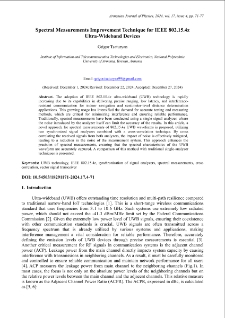 Spectral Measurements Improvement Technique for IEEE 802.15.4zUltra Wideband Devices