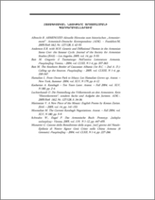 Հայագիտական նյութերը արտասահմանի պարբերականներում