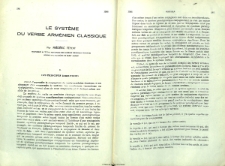 Le système du verbe arménien classique
