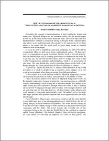 Multiculturalism in the Present World: through the Analysis of Mgrditch Margosyan's Writings