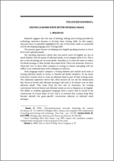 Helping Learners Write Better Informal Emails