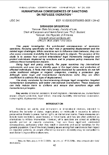 Humanitarian Consequences of Sanctions on Refugee Migration
