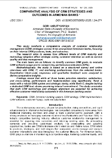 Comparative Analysis of CRM Strategies and Outcomes in Armenian Banks