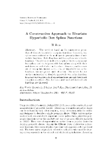 A Constructive Approach to Bivariate Hyperbolic Box Spline Functions