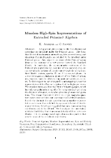 Massless High-spin Representations of Extended Poincaré Algebra