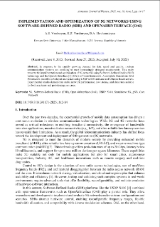 Implementation And Optimization Of 5g Networks Using Software-Defined Radio (SDR) And Openairinterface (OAI)