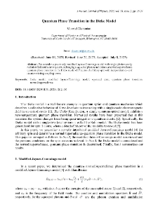 Quantum Phase Transition in the Dicke Model
