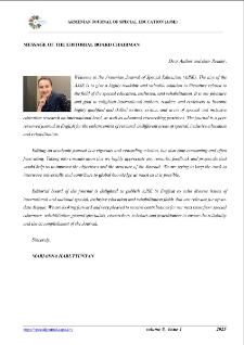 Message Of The Editorial Board Chairman