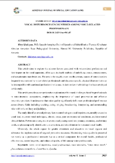 Vocal Disturbances Encountered Among Voice-Related Professionals