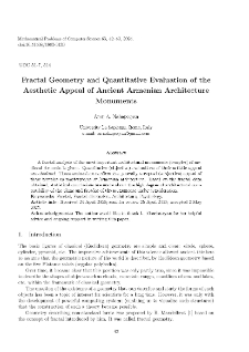 Fractal Geometry and Quantitative Evaluation of the Aesthetic Appeal of Ancient Armenian Architecture Monuments