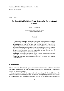 On Quantified Splitting Proof System for Propositional Calculi